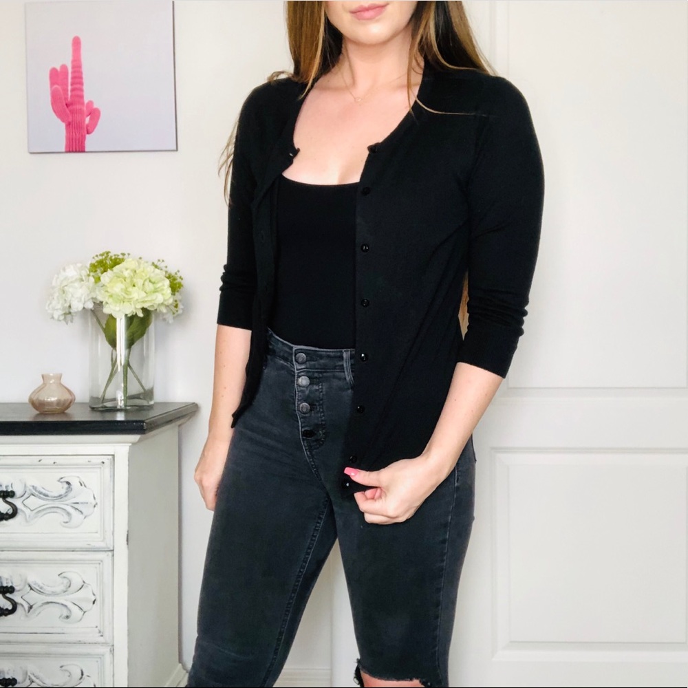 New York & Company Cozy Black Cardigan